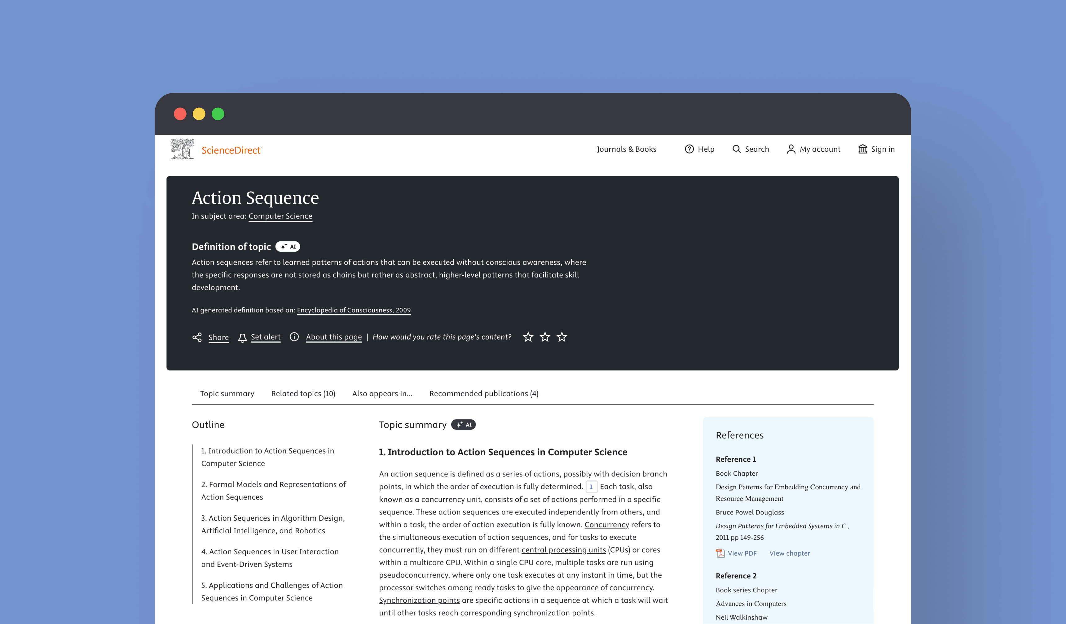 ScienceDirect AI topic summaries project